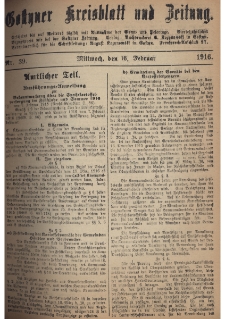 Gostyner Kreisblatt und Zeitung 1916.02.16 Nr 39