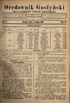 Orędownik Gostyński 1922.02.02 R.4 Nr 13