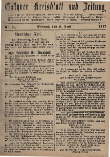 Gostyner Kreisblatt und Zeitung 1917.04.11 Nr 78