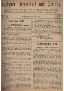 Gostyner Kreisblatt und Zeitung 1915.07.14 Nr 159