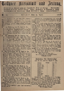 Gostyner Kreisblatt und Zeitung 1917.04.14 Nr 81