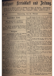 Gostyner Kreisblatt und Zeitung 1916.02.24 Nr 46