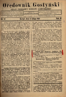 Orędownik Gostyński 1922.02.11 R.4 Nr 17