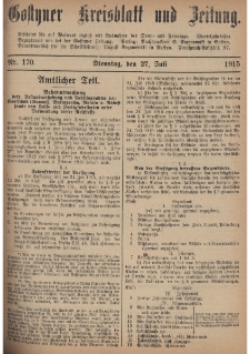 Gostyner Kreisblatt und Zeitung 1915.07.27 Nr 170