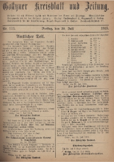 Gostyner Kreisblatt und Zeitung 1915.07.30 Nr 173