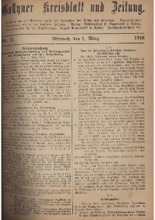 Gostyner Kreisblatt und Zeitung 1916.03.01 Nr 51