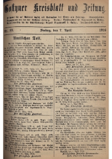 Gostyner Kreisblatt und Zeitung 1916.04.07 Nr 83