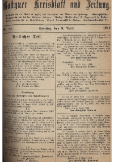 Gostyner Kreisblatt und Zeitung 1916.04.09 Nr 85