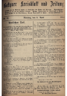 Gostyner Kreisblatt und Zeitung 1916.04.11 Nr 86