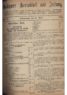 Gostyner Kreisblatt und Zeitung 1916.04.13 Nr 88