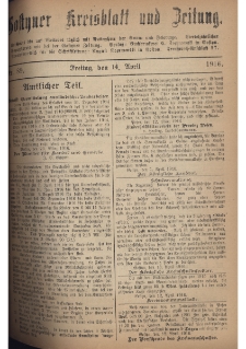 Gostyner Kreisblatt und Zeitung 1916.04.14 Nr 89
