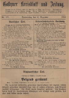 Gostyner Kreisblat und Zeitung 1914.12.17 Nr 177