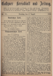 Gostyner Kreisblatt und Zeitung 1915.08.08 Nr 181