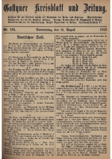 Gostyner Kreisblatt und Zeitung 1915.08.12 Nr 184