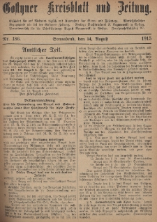 Gostyner Kreisblatt und Zeitung 1915.08.14 Nr 186