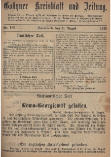 Gostyner Kreisblatt und Zeitung