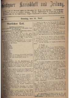 Gostyner Kreisblatt und Zeitung 1916.04.16 Nr 91
