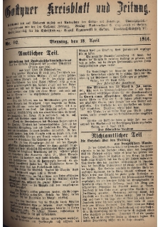 Gostyner Kreisblatt und Zeitung 1916.04.18 Nr 92