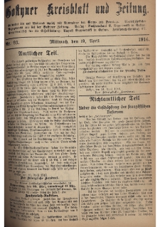 Gostyner Kreisblatt und Zeitung 1916.04.19 Nr 93