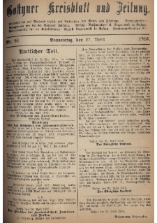 Gostyner Kreisblatt und Zeitung 1916.04.27 Nr 98