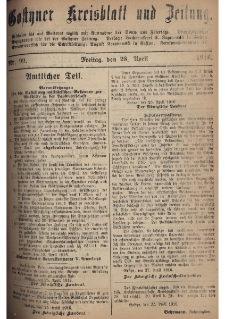 Gostyner Kreisblatt und Zeitung 1916.04.28 Nr 99