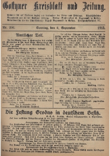 Gostyner Kreisblatt und Zeitung 1915.09.05 Nr 206