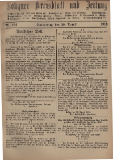 Gostyner Kreisblatt und Zeitung 1918.08.29 Nr 194