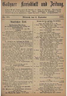 Gostyner Kreisblatt und Zeitung 1915.09.08 Nr 208