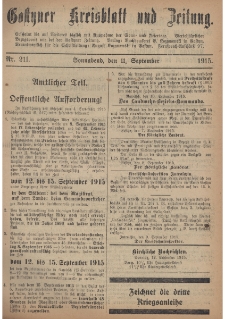 Gostyner Kreisblatt und Zeitung 1915.09.11 Nr 211
