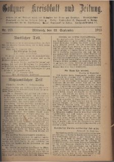 Gostyner Kreisblatt und Zeitung 1915.09.22 Nr 220