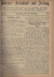Gostyner Kreisblatt und Zeitung 1915.09.23 Nr 221