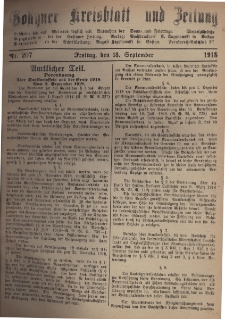 Gostyner Kreisblatt und Zeitung 1918.09.13 Nr 207