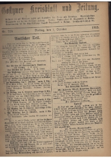 Gostyner Kreisblatt und Zeitung 1915.10.02 Nr 229