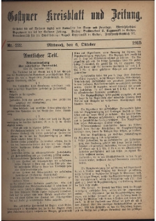 Gostyner Kreisblatt und Zeitung 1915.10.06 Nr 232