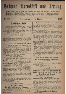 Gostyner Kreisblatt und Zeitung 1915.10.07 Nr 233