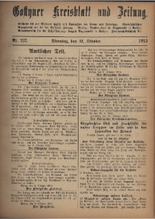 Gostyner Kreisblatt und Zeitung 1915.10.12 Nr 237