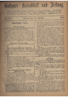 Gostyner Kreisblatt und Zeitung 1915.10.15 Nr 240