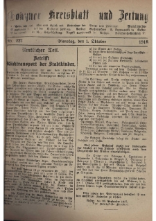 Gostyner Kreisblatt und Zeitung 1918.10.01 Nr 222