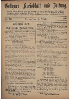 Gostyner Kreisblatt und Zeitung 1915.10.17 Nr 242