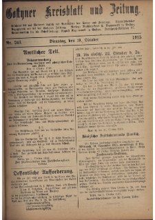 Gostyner Kreisblatt und Zeitung 1915.10.19 Nr 243