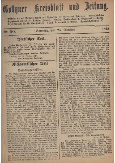 Gostyner Kreisblatt und Zeitung 1915.10.24 Nr 248