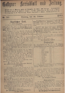 Gostyner Kreisblatt und Zeitung 1915.10.26 Nr 249