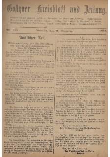 Gostyner Kreisblatt und Zeitung 1915.11.02 Nr 255