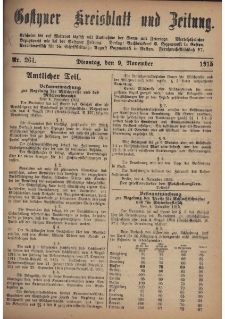 Gostyner Kreisblatt und Zeitung 1915.11.09 Nr 261