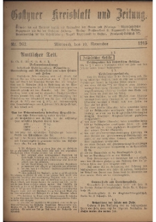 Gostyner Kreisblatt und Zeitung 1915.11.10 Nr 262