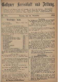 Gostyner Kreisblatt und Zeitung 1915.11.26 Nr 275