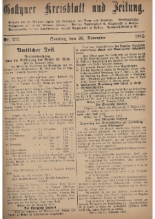 Gostyner Kreisblatt und Zeitung 1915.11.28 Nr 277