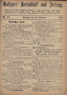 Gostyner Kreisblatt und Zeitung 1915.11.30 Nr 278