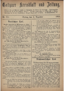 Gostyner Kreisblatt und Zeitung 1915.12.03 Nr 281