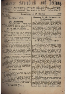 Gostyner Kreisblatt und Zeitung 1918.10.17 Nr 235